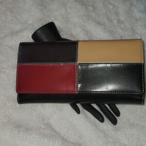 Vintage Color Block Wallet
